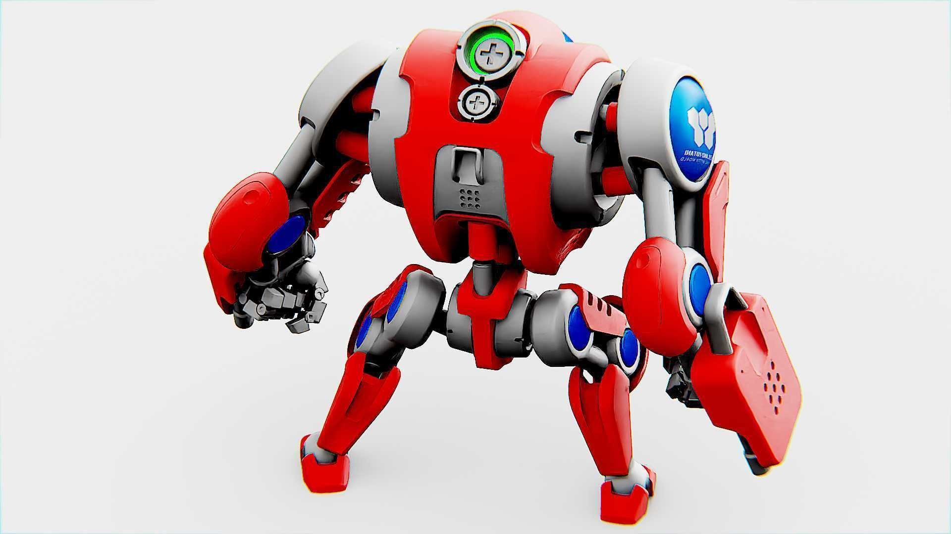 BATTLE DROID S-150  Rigged for Unreal Engine - Unity - MIXAMO 3D model_23