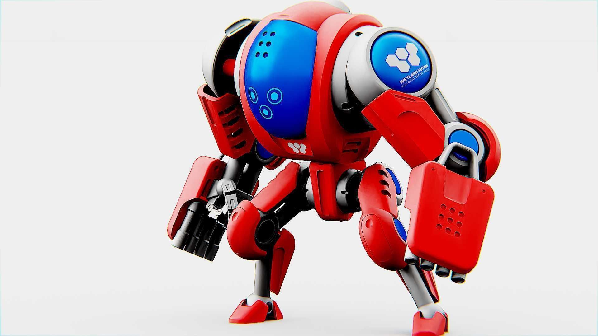 BATTLE DROID S-150  Rigged for Unreal Engine - Unity - MIXAMO 3D model_16