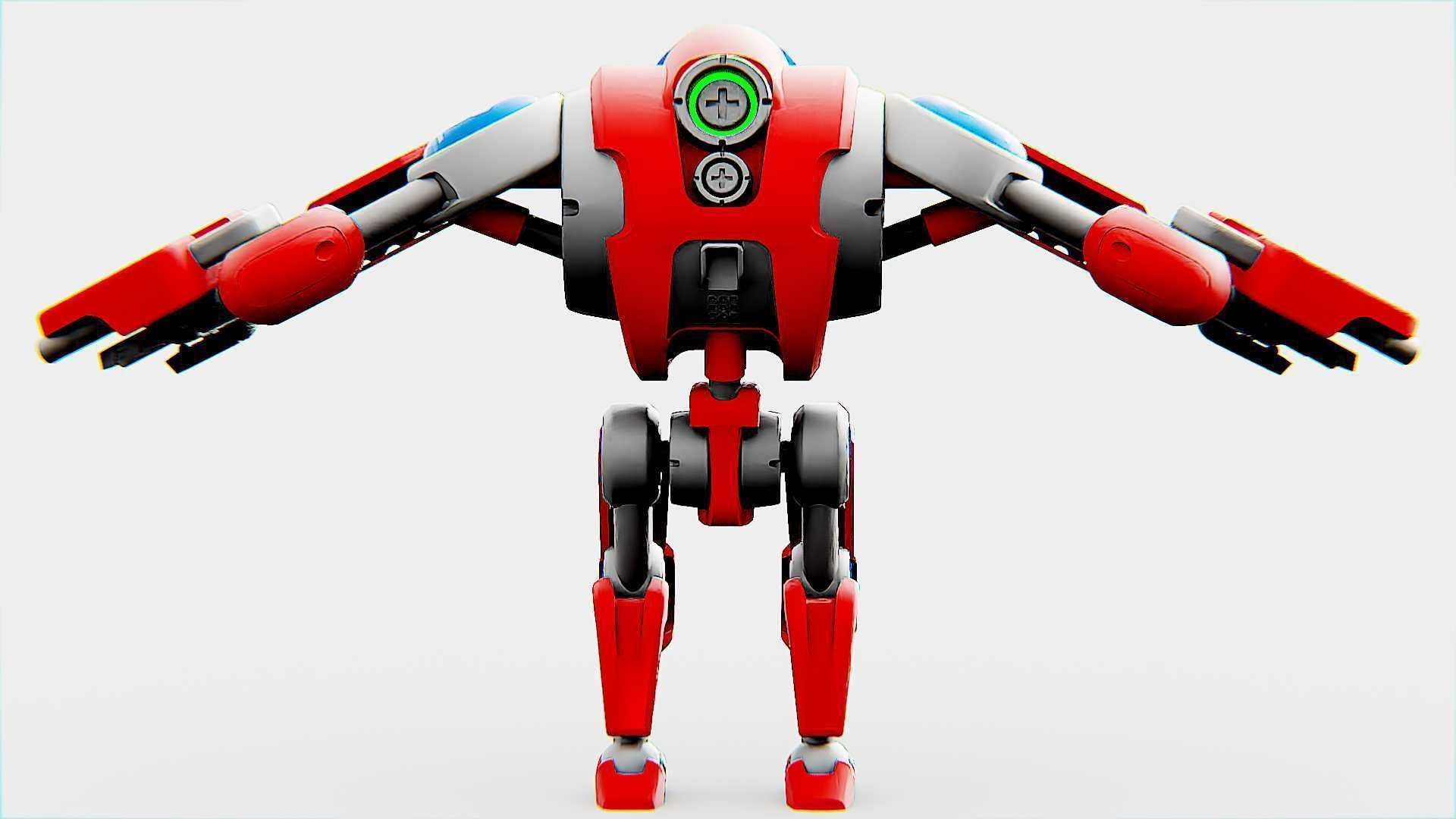 BATTLE DROID S-150  Rigged for Unreal Engine - Unity - MIXAMO 3D model_25