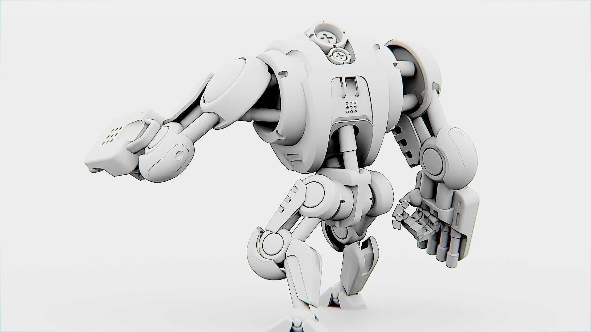 BATTLE DROID S-150  Rigged for Unreal Engine - Unity - MIXAMO 3D model_33