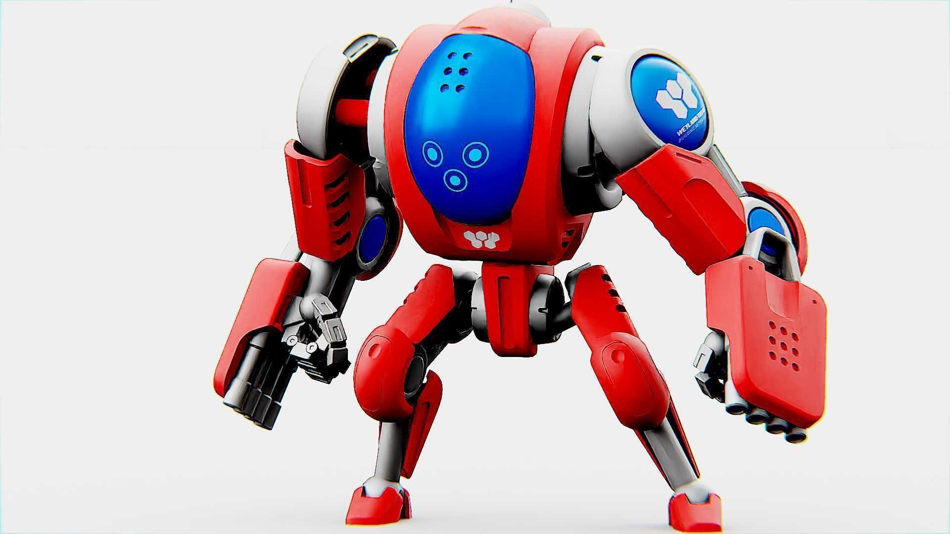 BATTLE DROID S-150  Rigged for Unreal Engine - Unity - MIXAMO 3D model_17