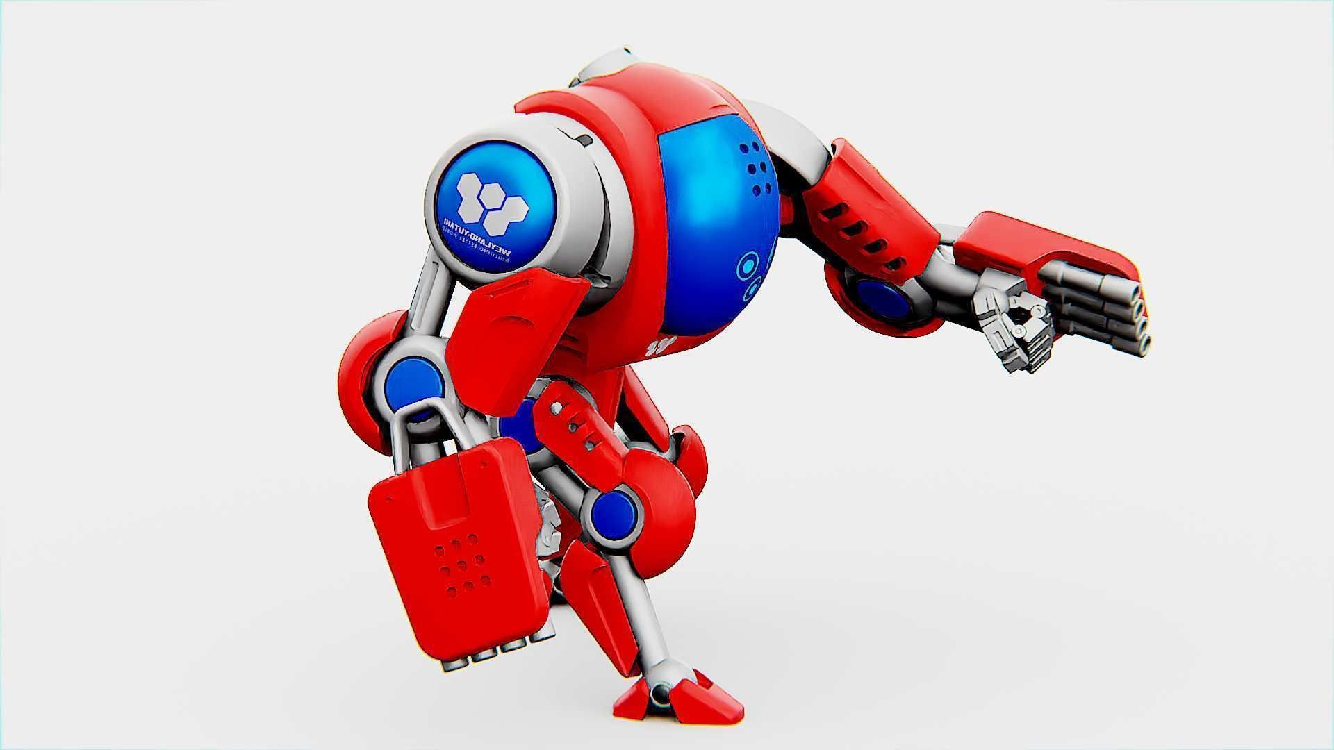 BATTLE DROID S-150  Rigged for Unreal Engine - Unity - MIXAMO 3D model_30