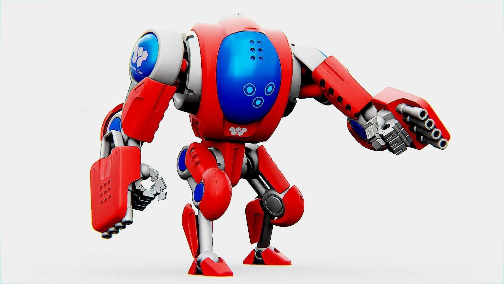 BATTLE DROID S-150  Rigged for Unreal Engine - Unity - MIXAMO 3D model_31