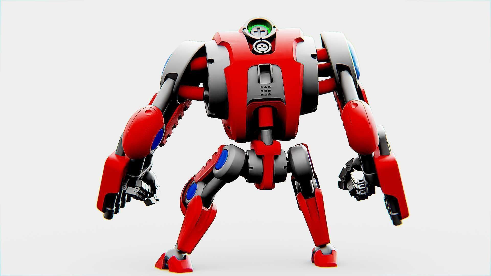 BATTLE DROID S-150  Rigged for Unreal Engine - Unity - MIXAMO 3D model_10