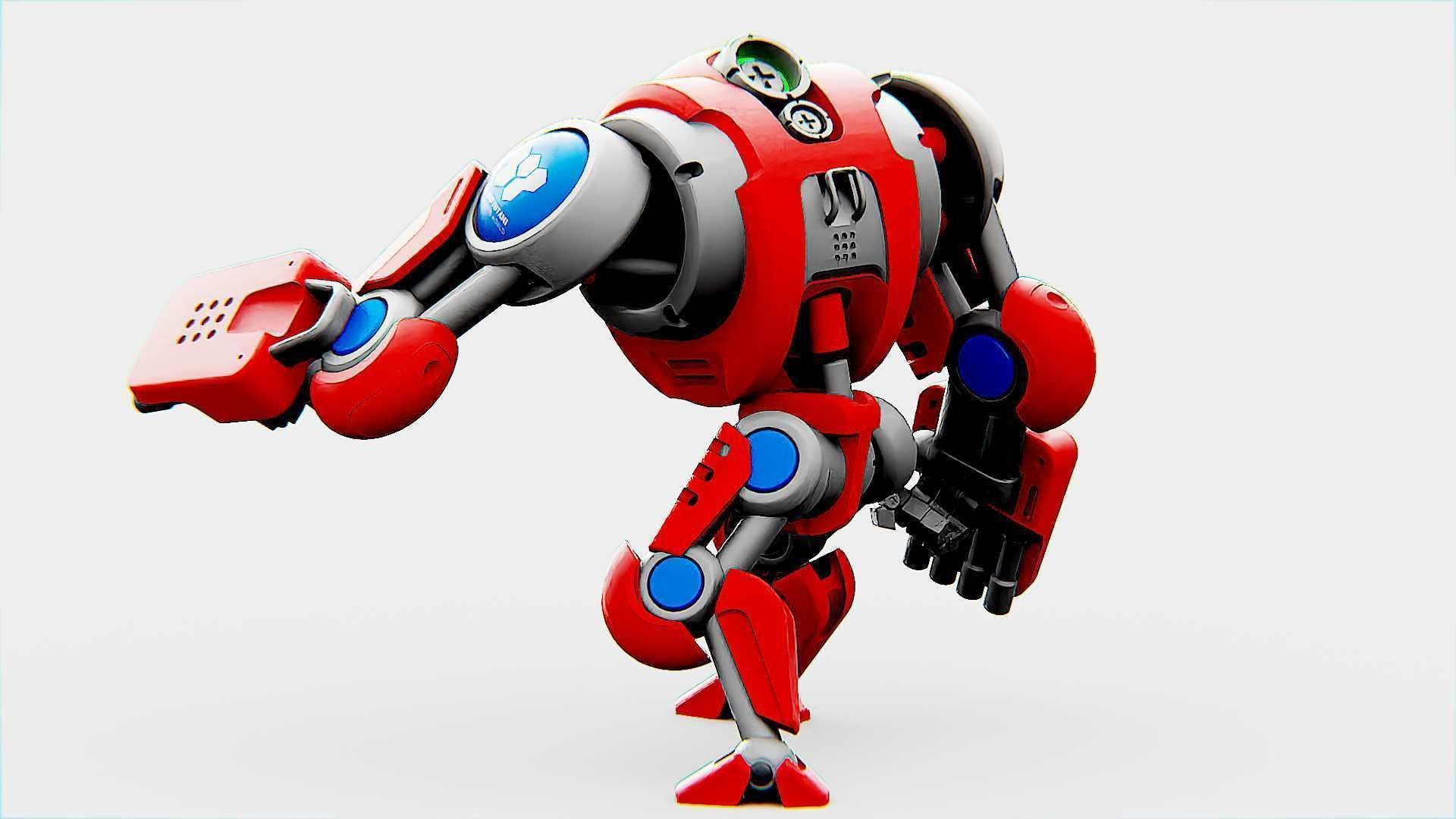 BATTLE DROID S-150  Rigged for Unreal Engine - Unity - MIXAMO 3D model_28