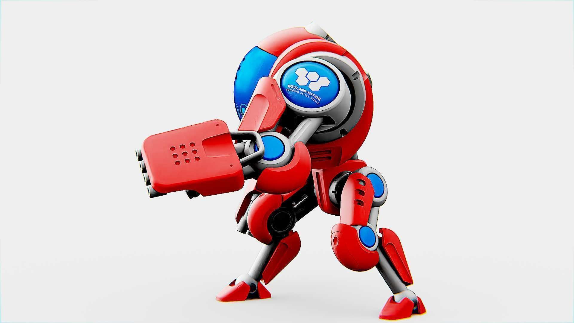 BATTLE DROID S-150  Rigged for Unreal Engine - Unity - MIXAMO 3D model_27