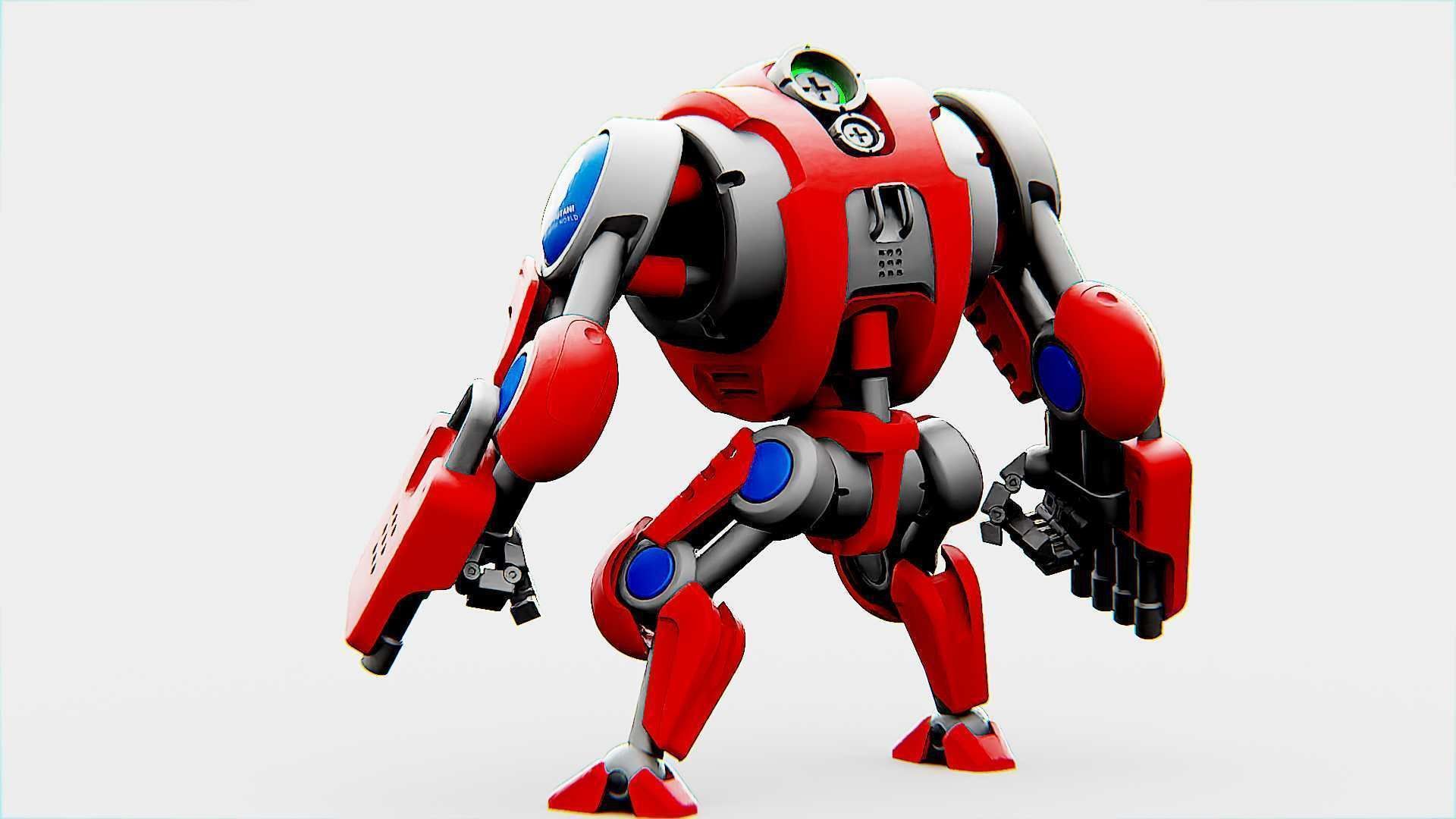 BATTLE DROID S-150  Rigged for Unreal Engine - Unity - MIXAMO 3D model_11