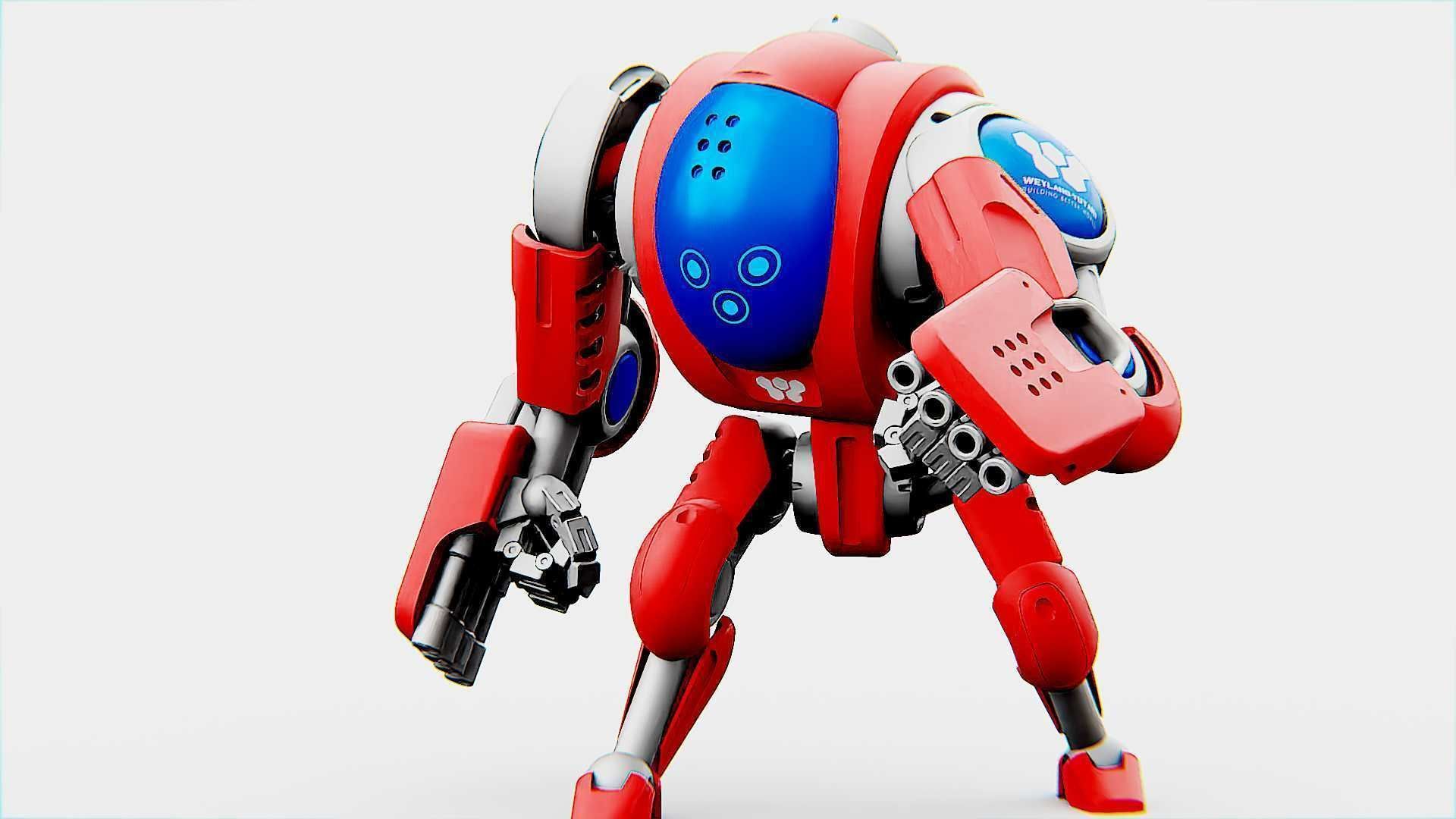 BATTLE DROID S-150  Rigged for Unreal Engine - Unity - MIXAMO 3D model_26