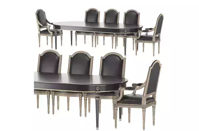 ebanista crillion dining table and chair