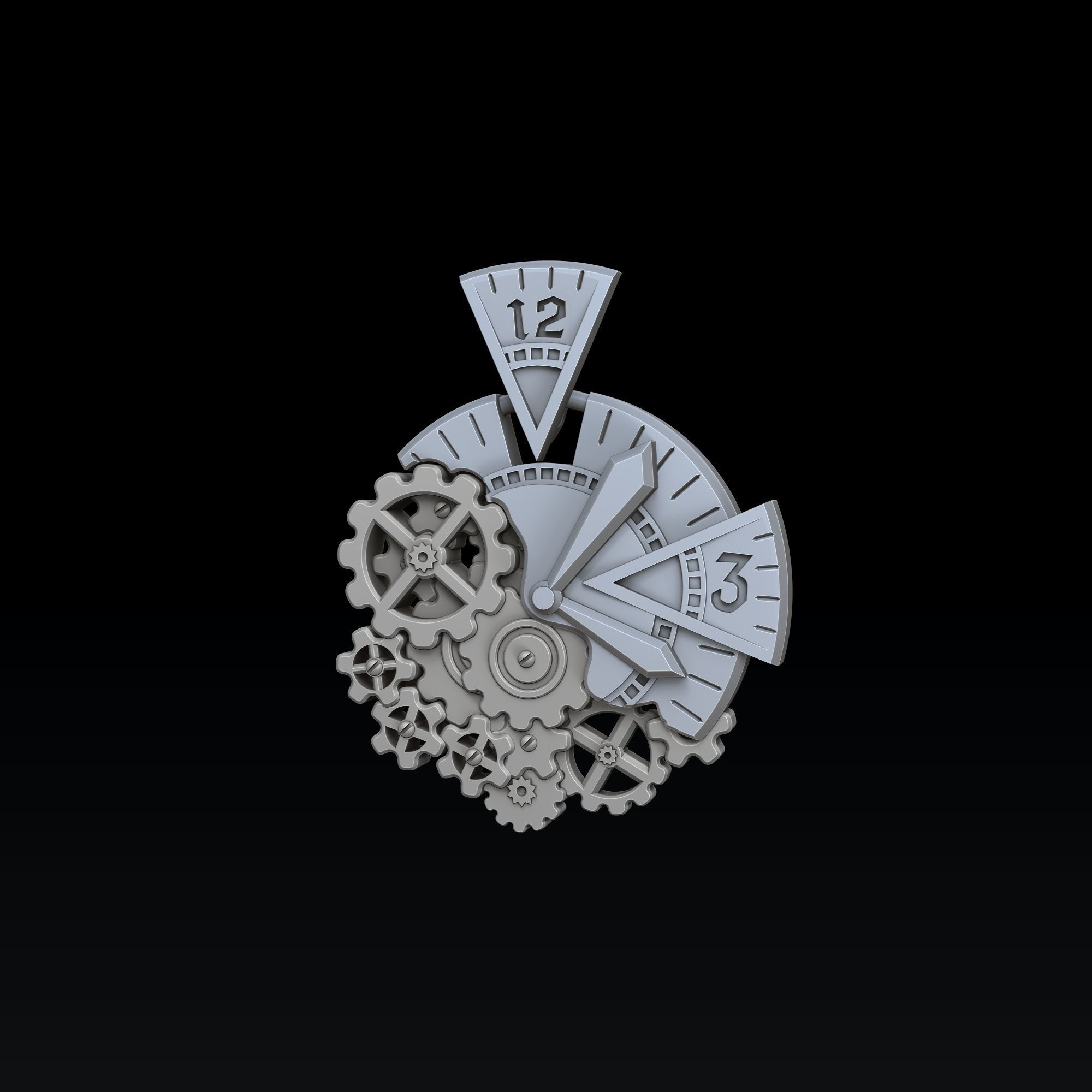 Time Pendant 3D print model_6