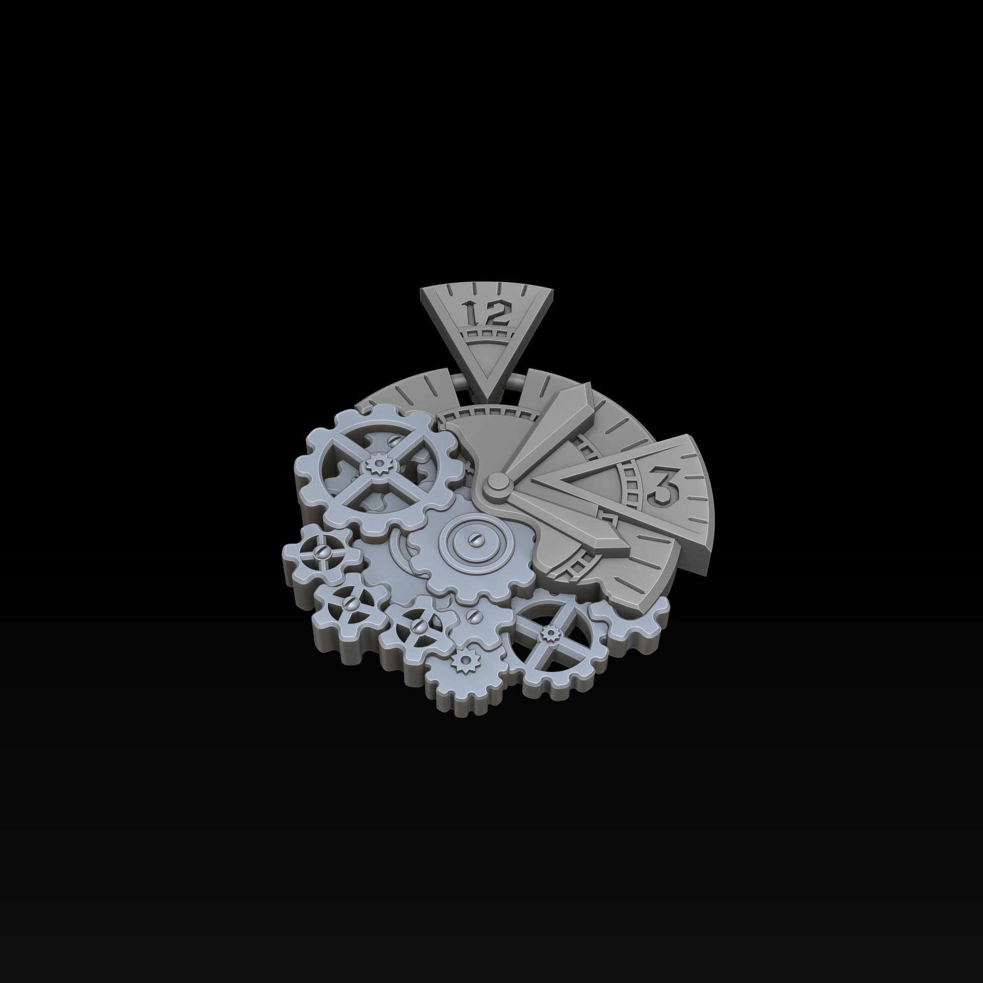 Time Pendant 3D print model_1