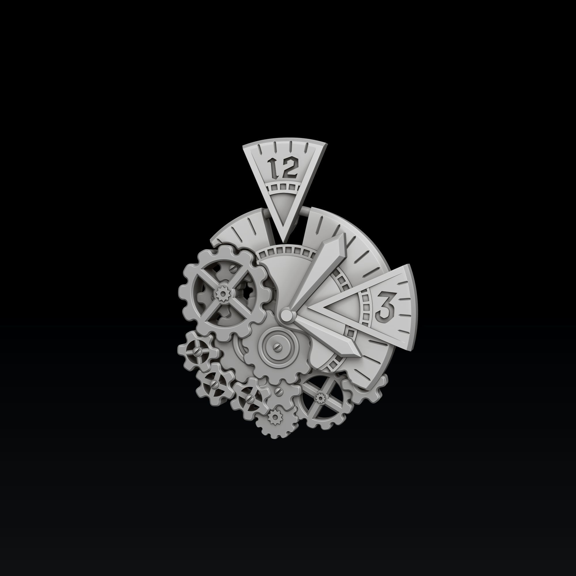 Time Pendant 3D print model_2