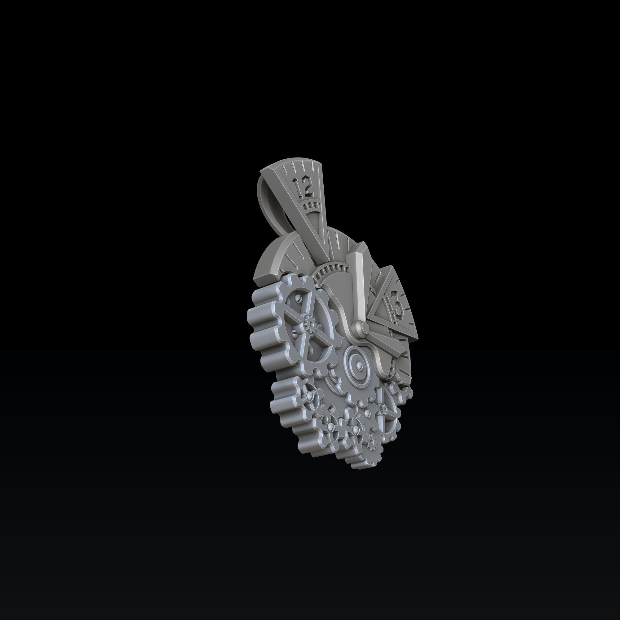 Time Pendant 3D print model_3