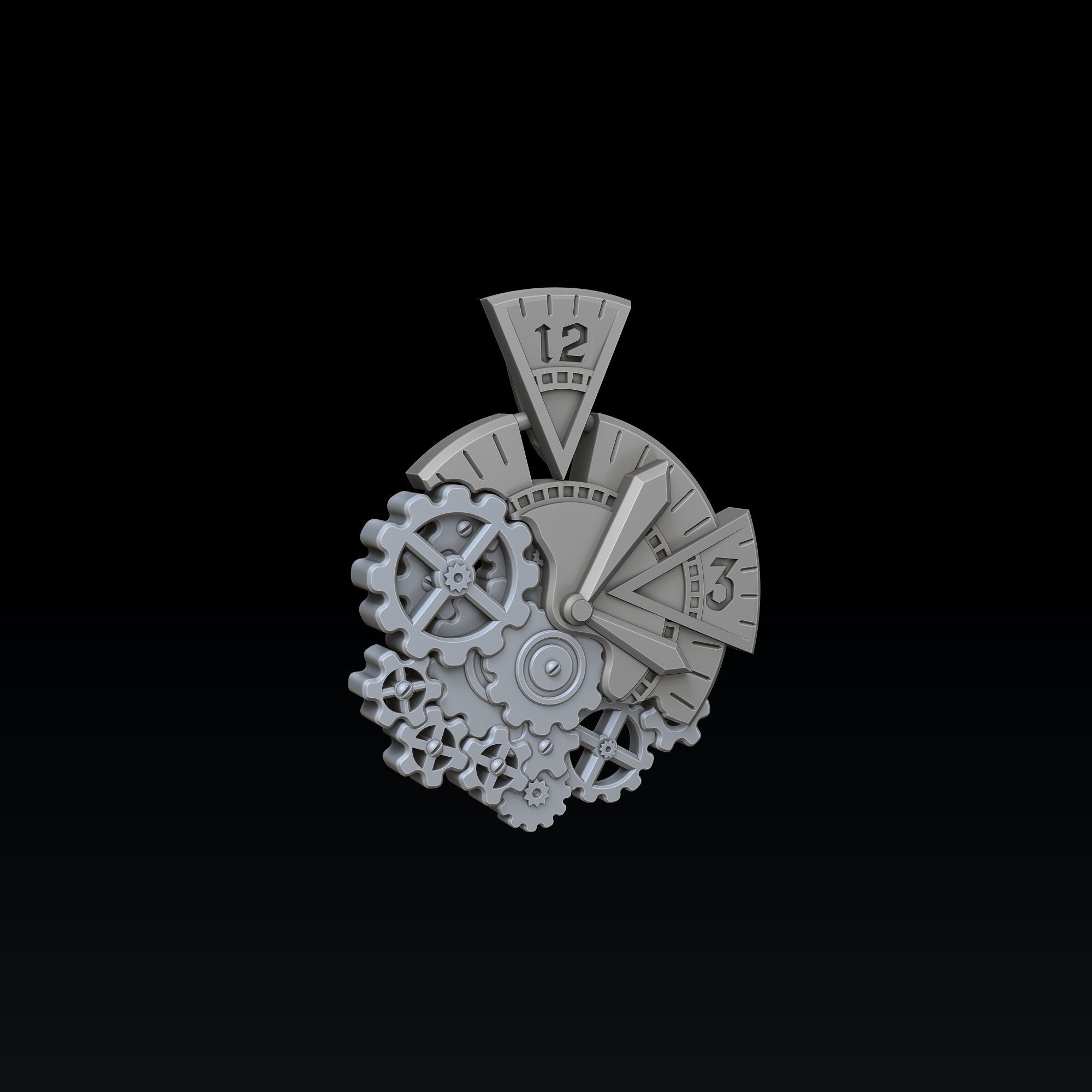 Time Pendant 3D print model_4