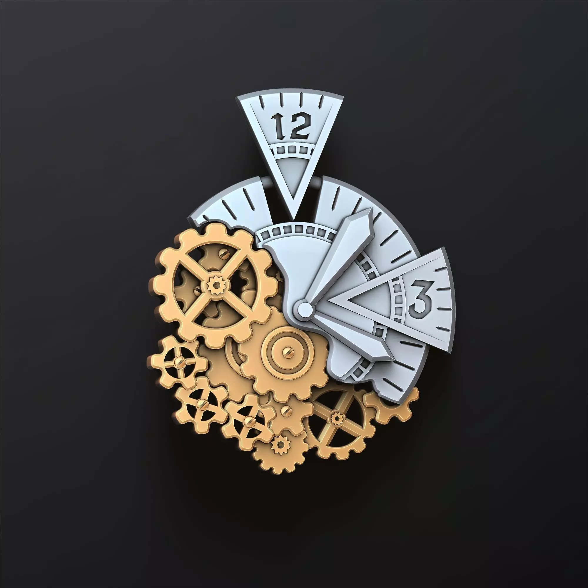 Time Pendant 3D print model_0