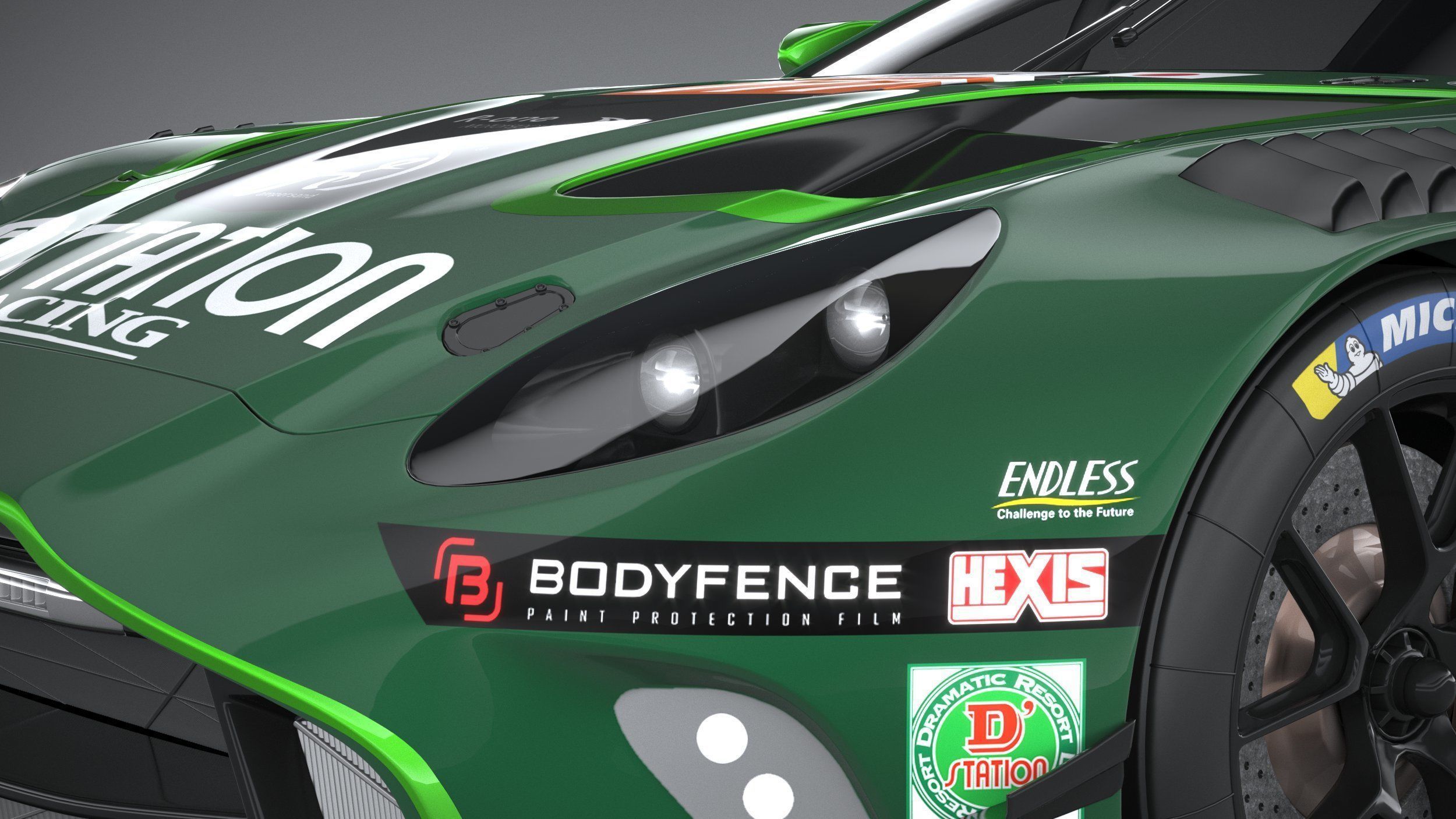 Aston Martin Vantage GT3 2023 3D model_14