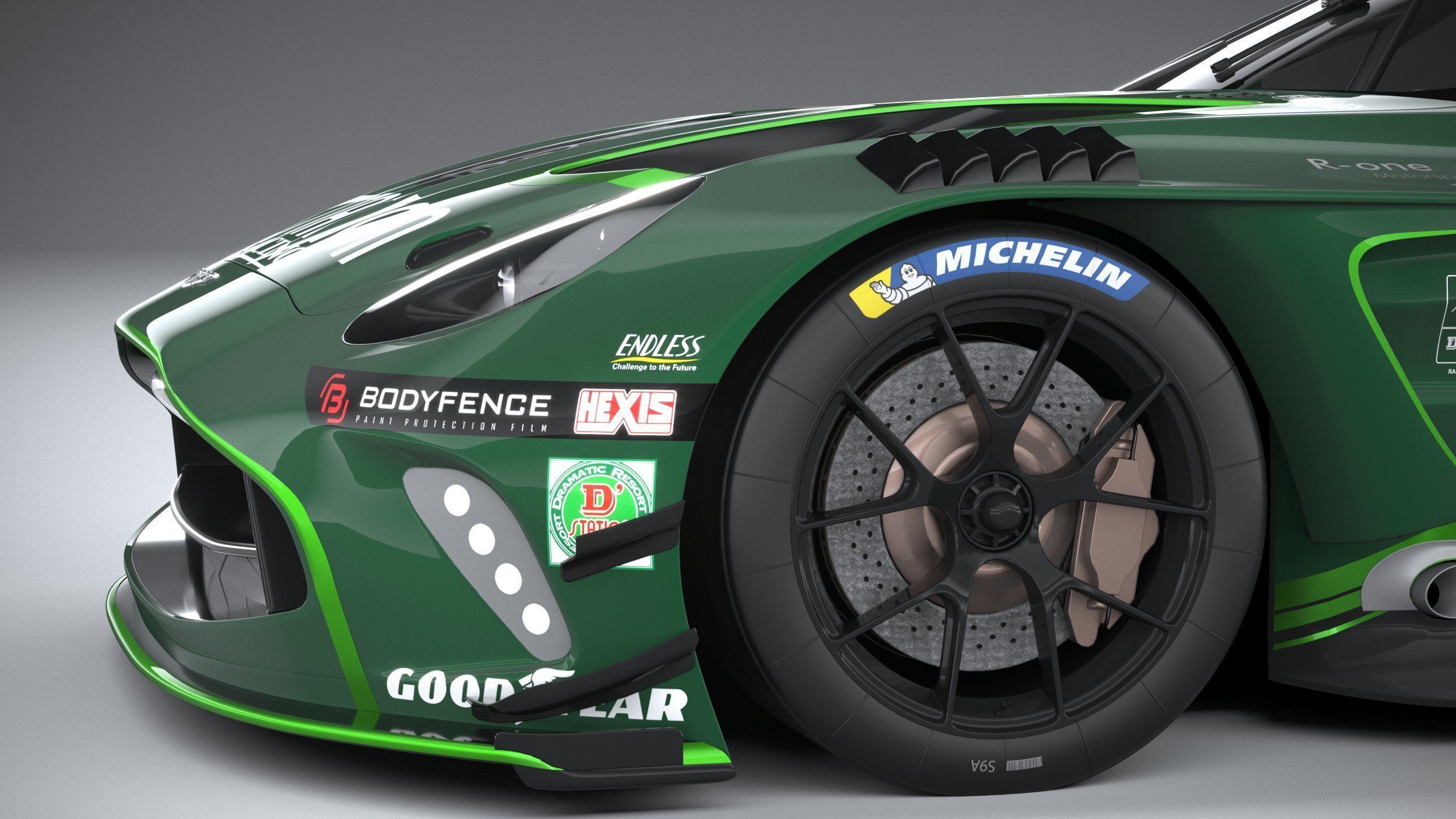 Aston Martin Vantage GT3 2023 3D model_3