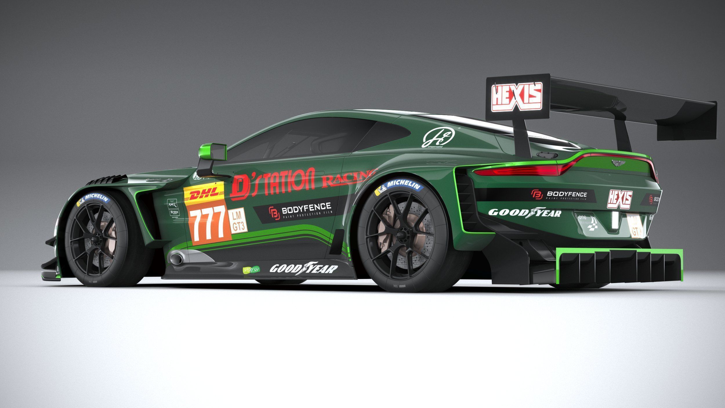 Aston Martin Vantage GT3 2023 3D model_5