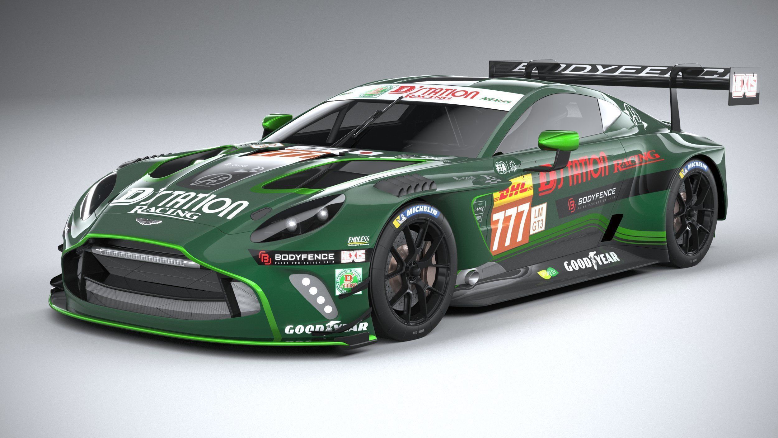 Aston Martin Vantage GT3 2023 3D model_1