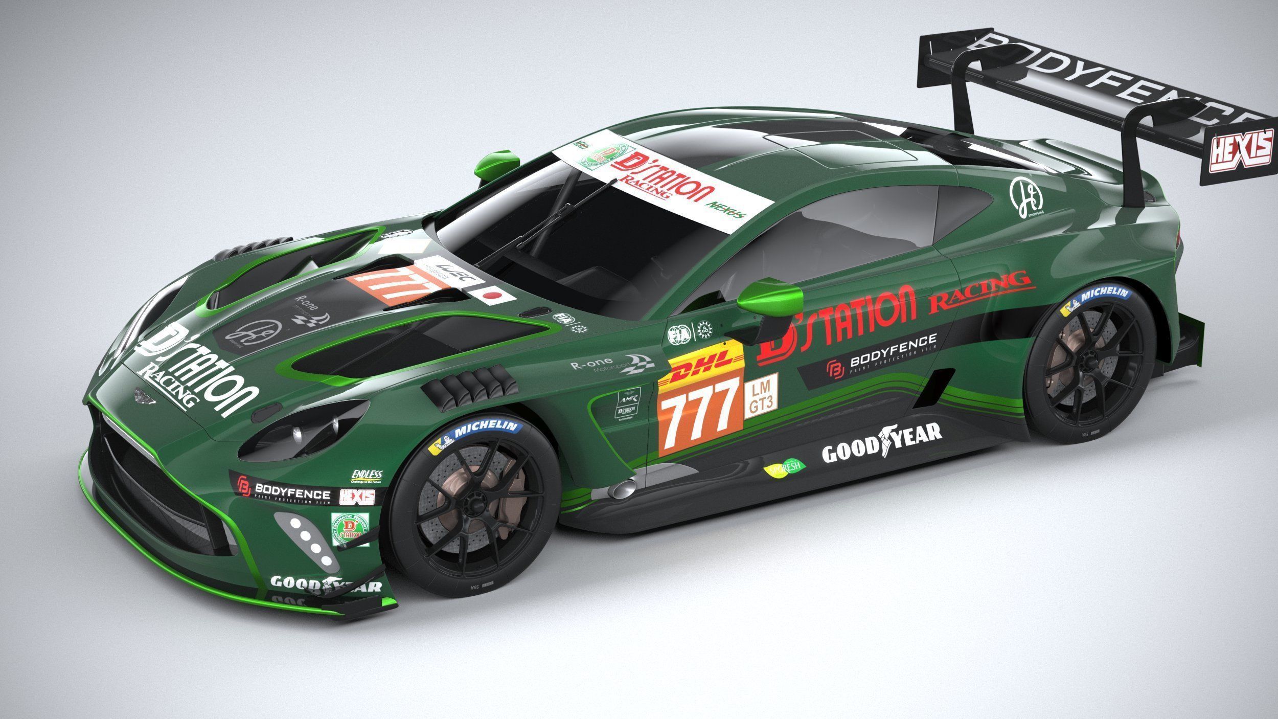 Aston Martin Vantage GT3 2023 3D model_7