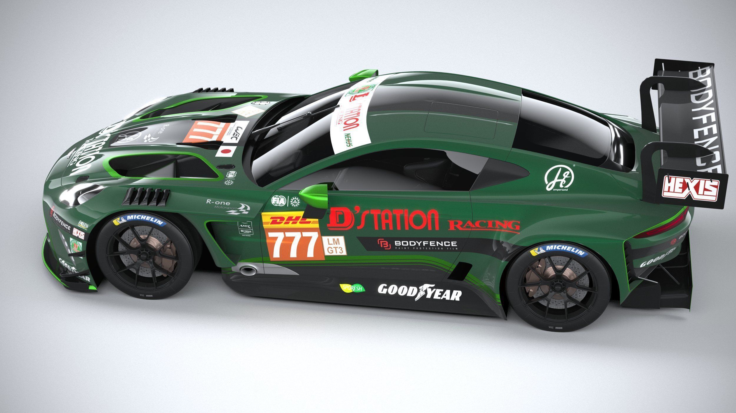 Aston Martin Vantage GT3 2023 3D model_9