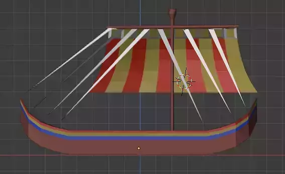 Moras Longship Low-poly 3D model