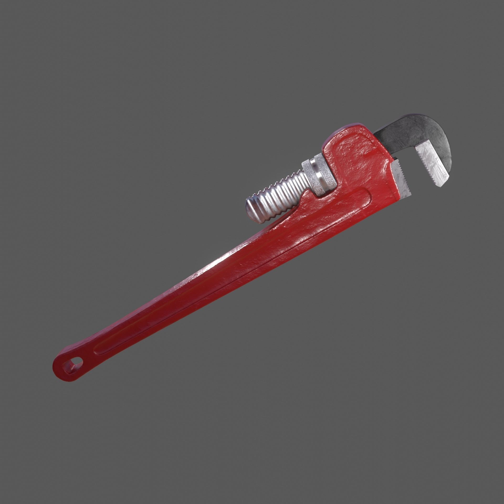 Heavy Duty Pipe Wrench Low-poly 3D model_8
