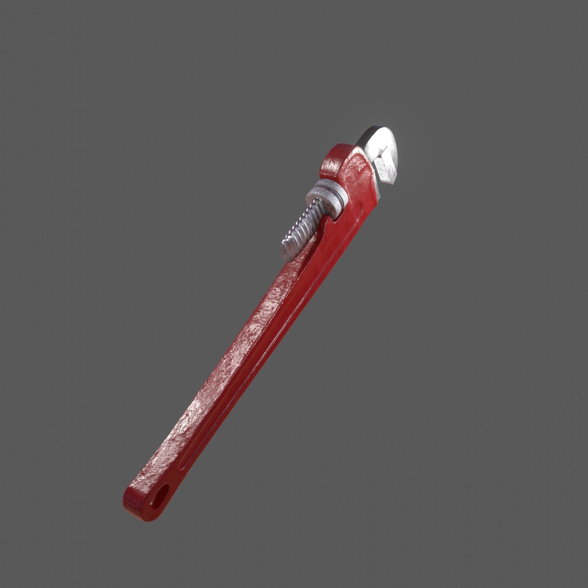 Heavy Duty Pipe Wrench Low-poly 3D model_7