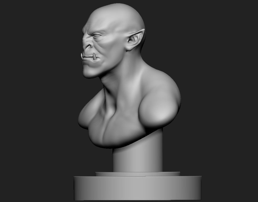 ORC STATUE - MESH BASE 3D print model_6