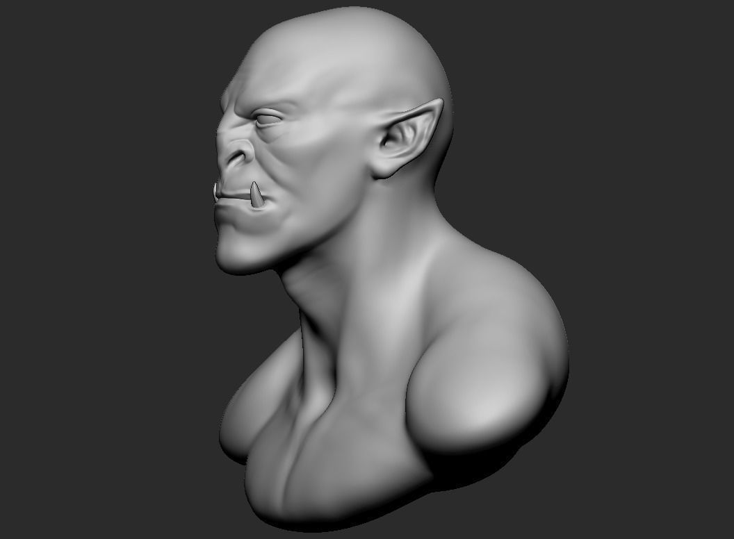 ORC STATUE - MESH BASE 3D print model_12