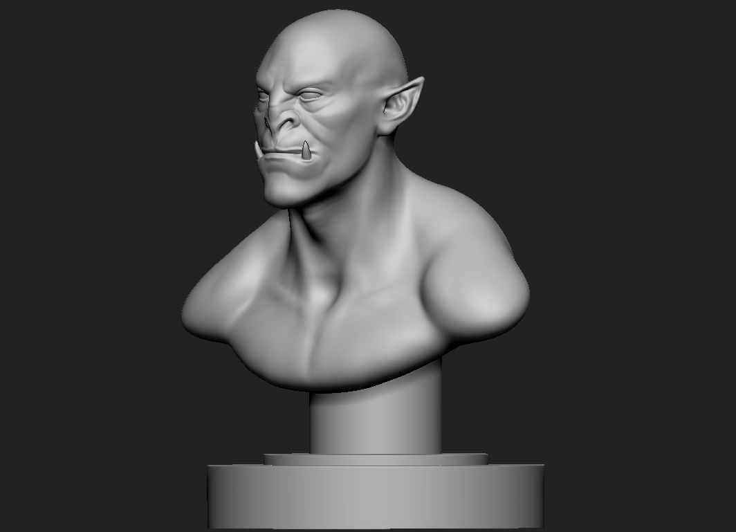ORC STATUE - MESH BASE 3D print model_5