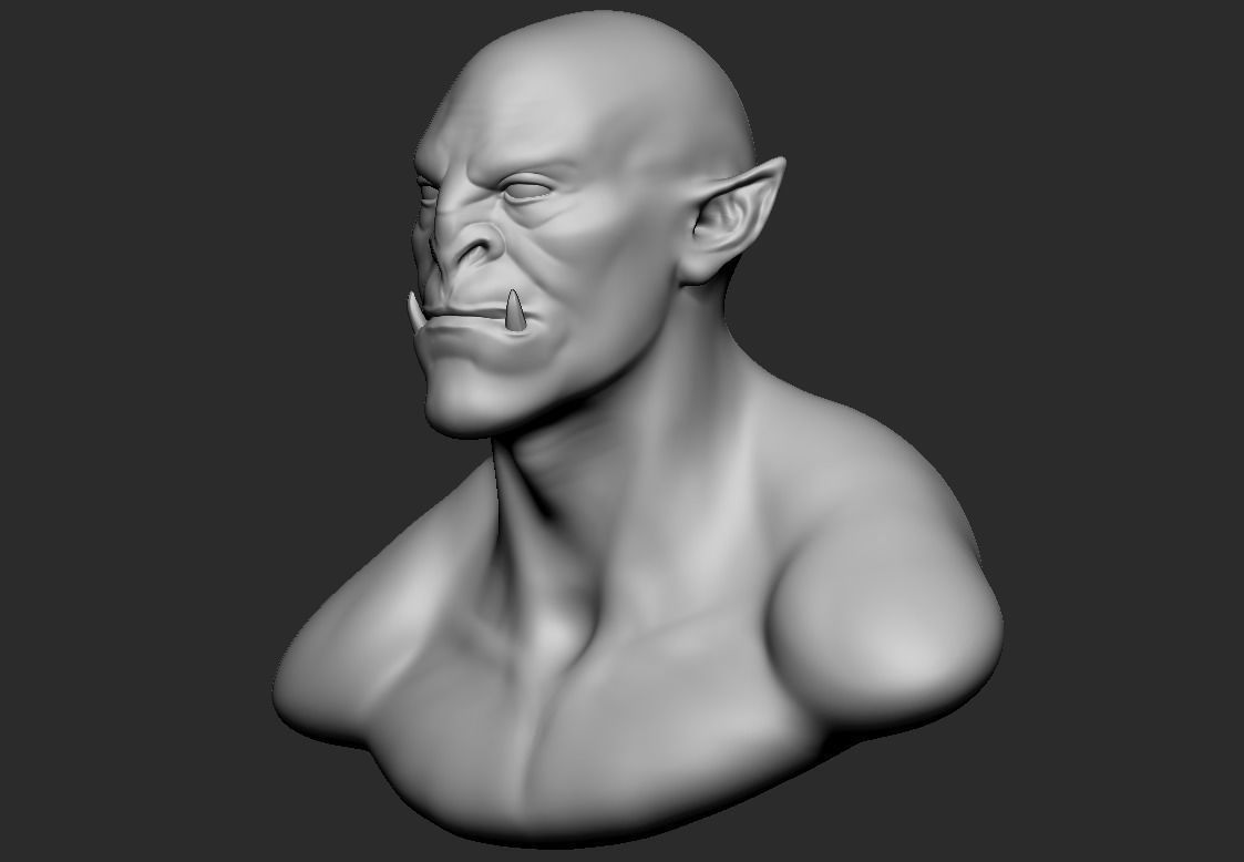 ORC STATUE - MESH BASE 3D print model_11