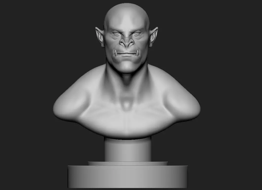 ORC STATUE - MESH BASE 3D print model_0