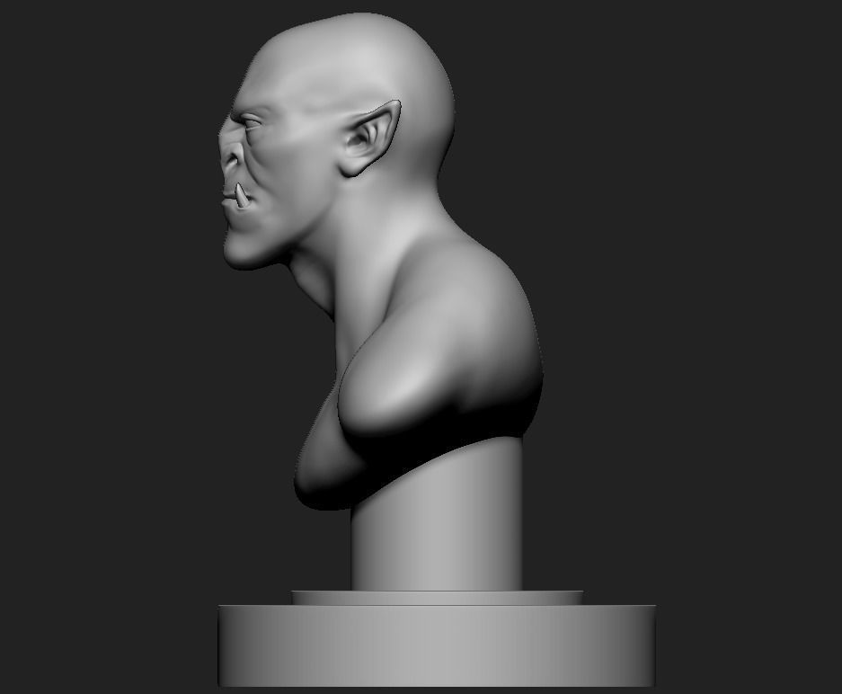 ORC STATUE - MESH BASE 3D print model_7