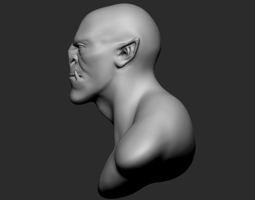 ORC STATUE - MESH BASE 3D print model_1
