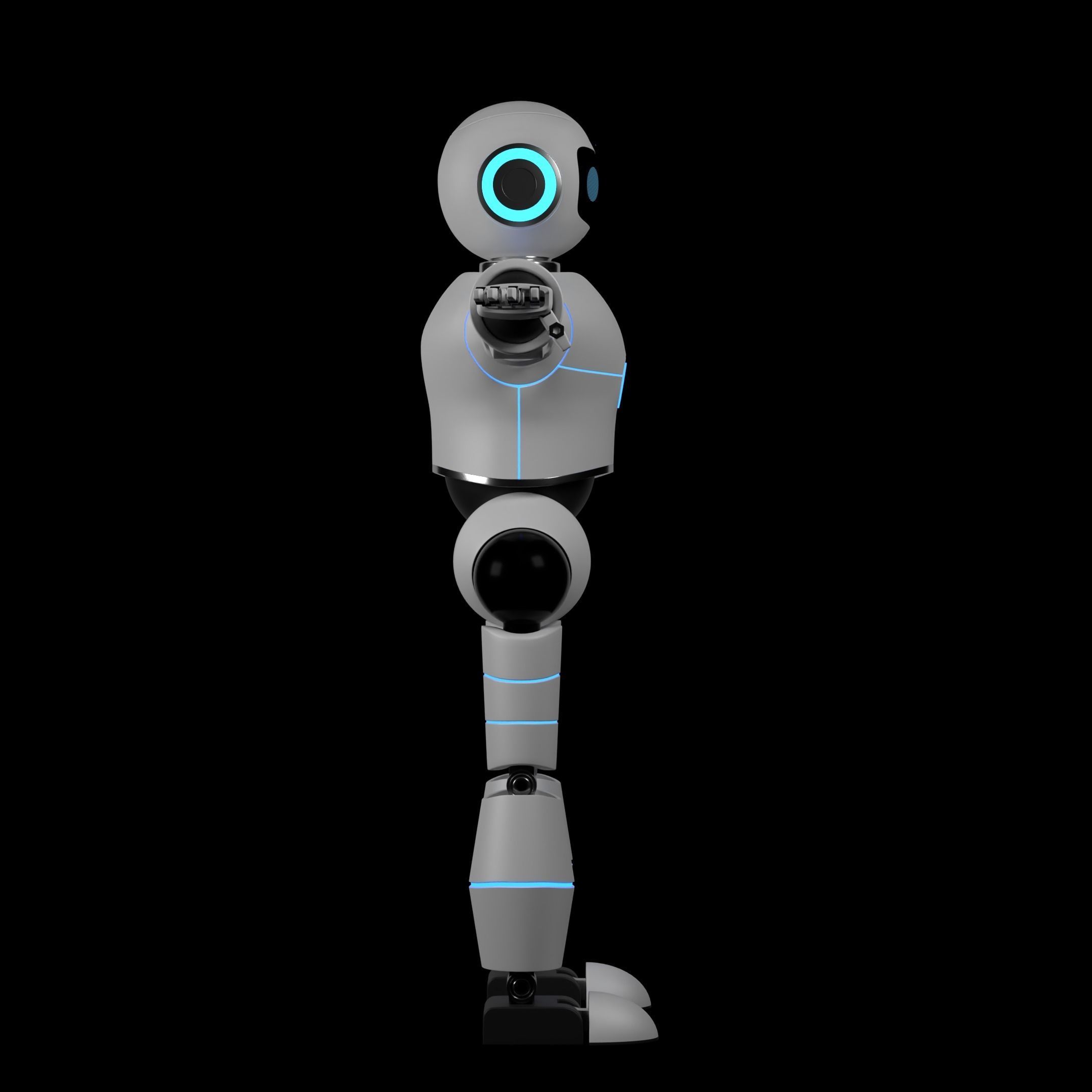 Futuristic Robot High Quality 3D Model 3D model_2