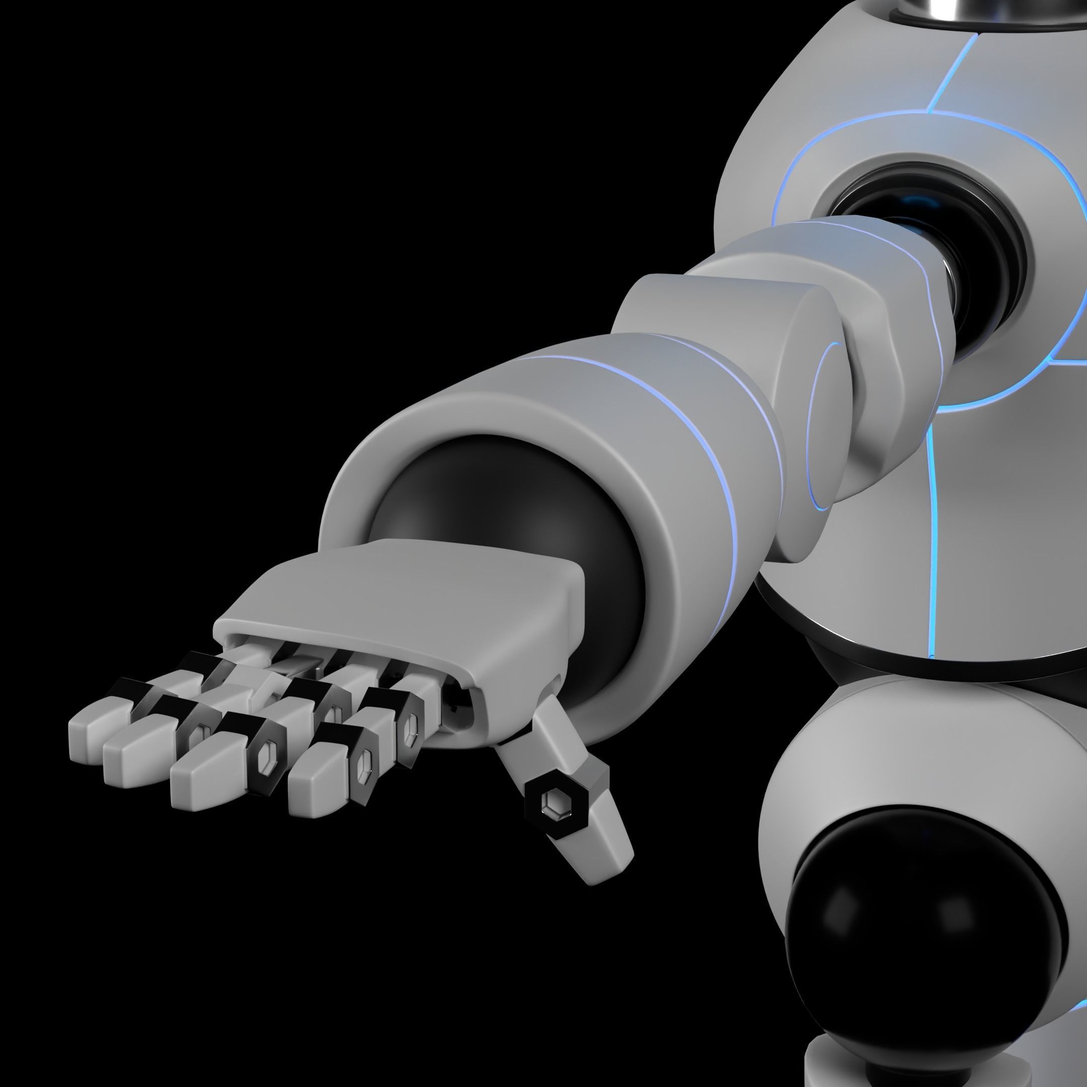 Futuristic Robot High Quality 3D Model 3D model_5