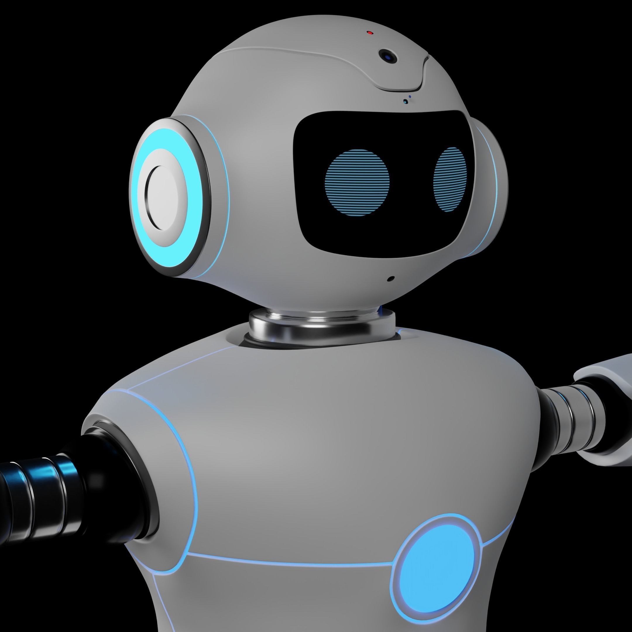 Futuristic Robot High Quality 3D Model 3D model_8