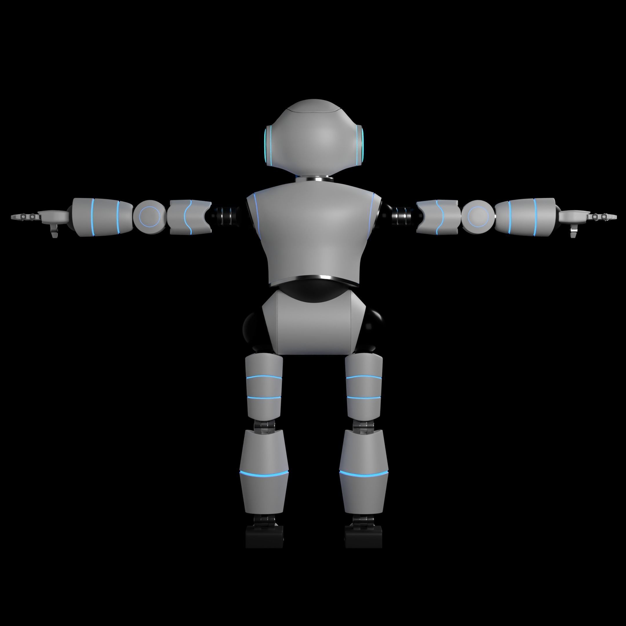 Futuristic Robot High Quality 3D Model 3D model_3