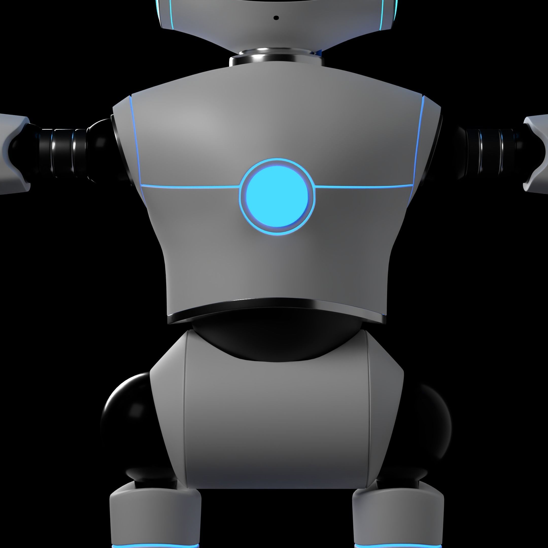 Futuristic Robot High Quality 3D Model 3D model_7