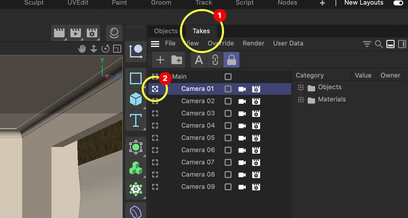 Caulfield North interior scene 3D model_19