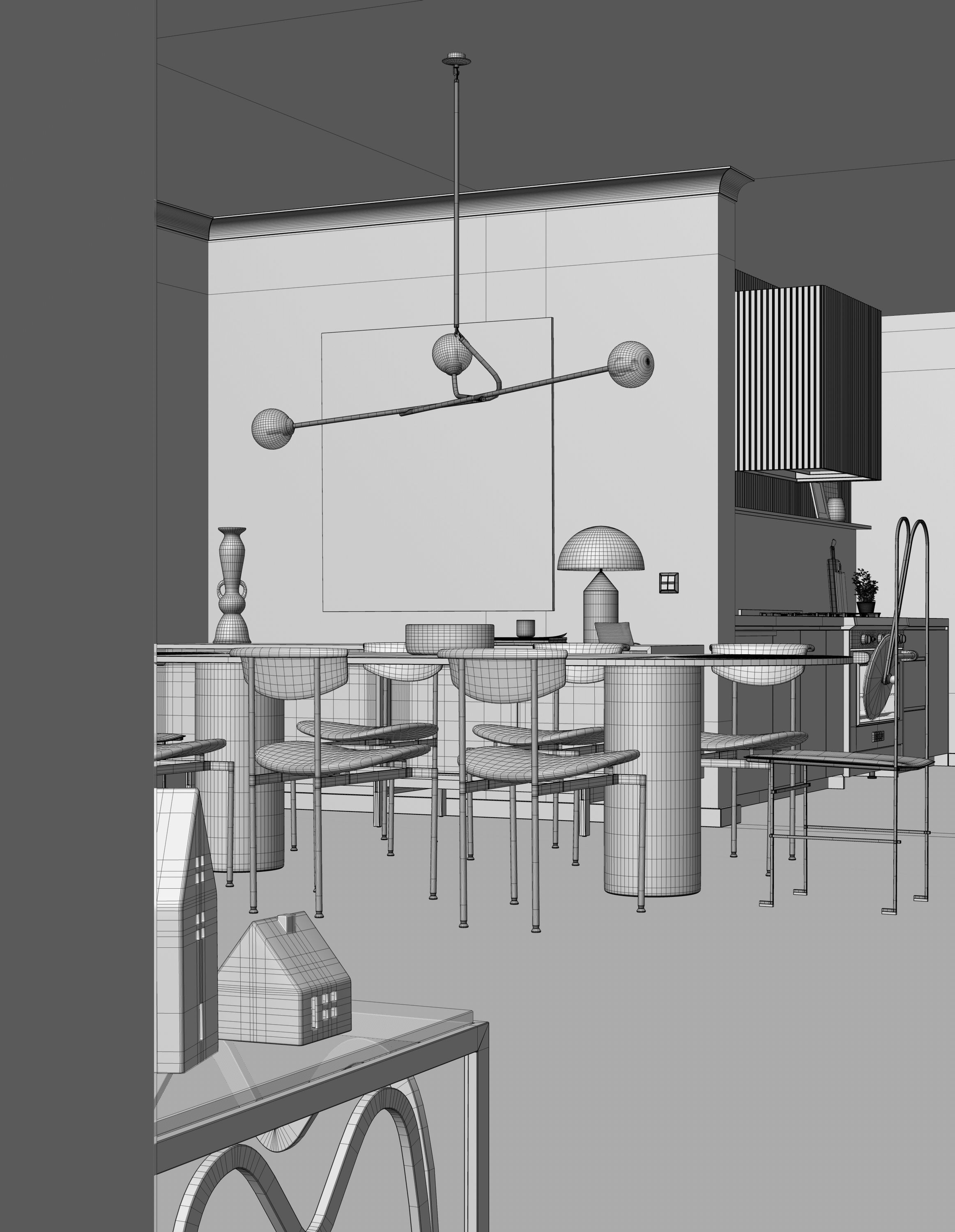 Caulfield North interior scene 3D model_14