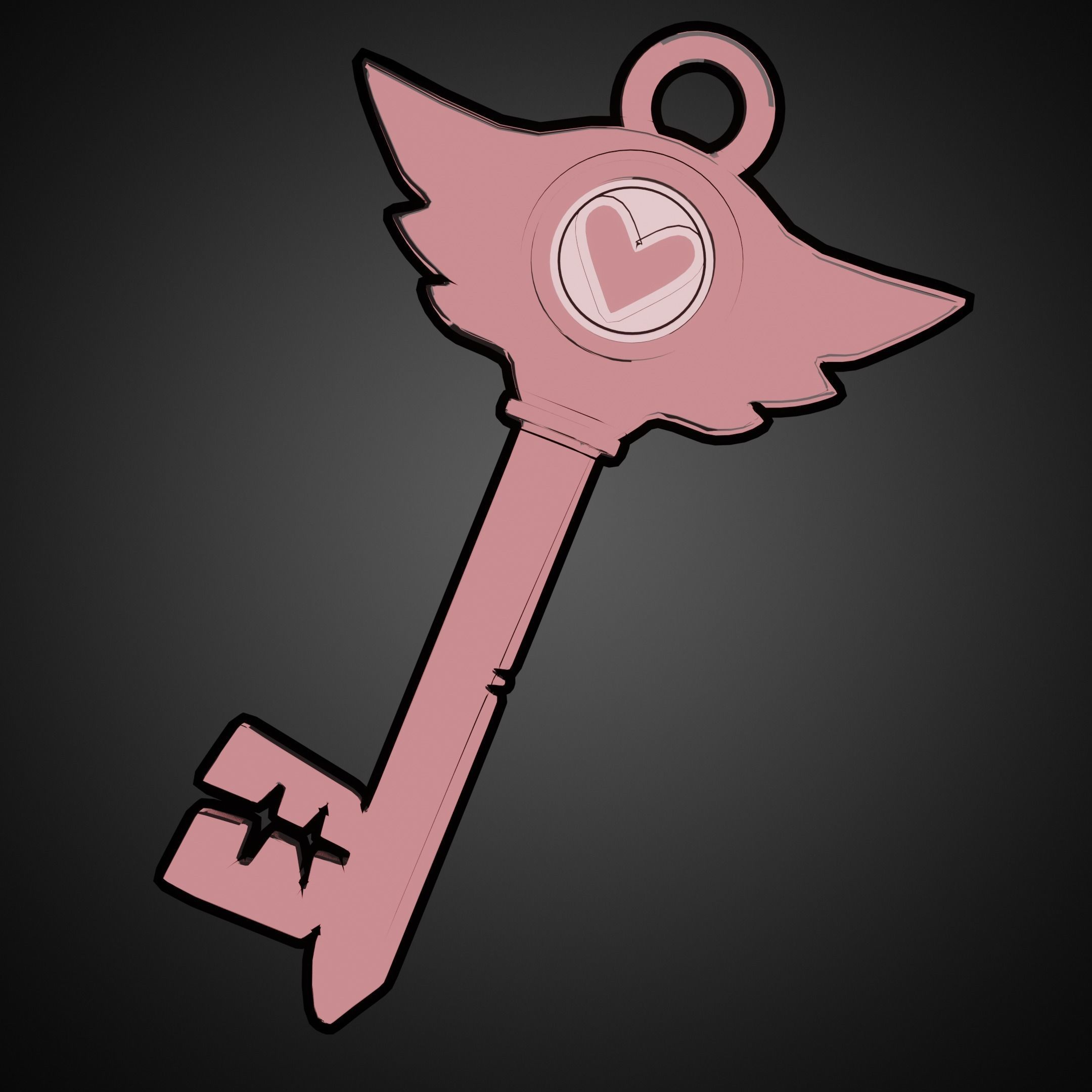 Hazbin Hotel Key for KeyChain 3D print model_6