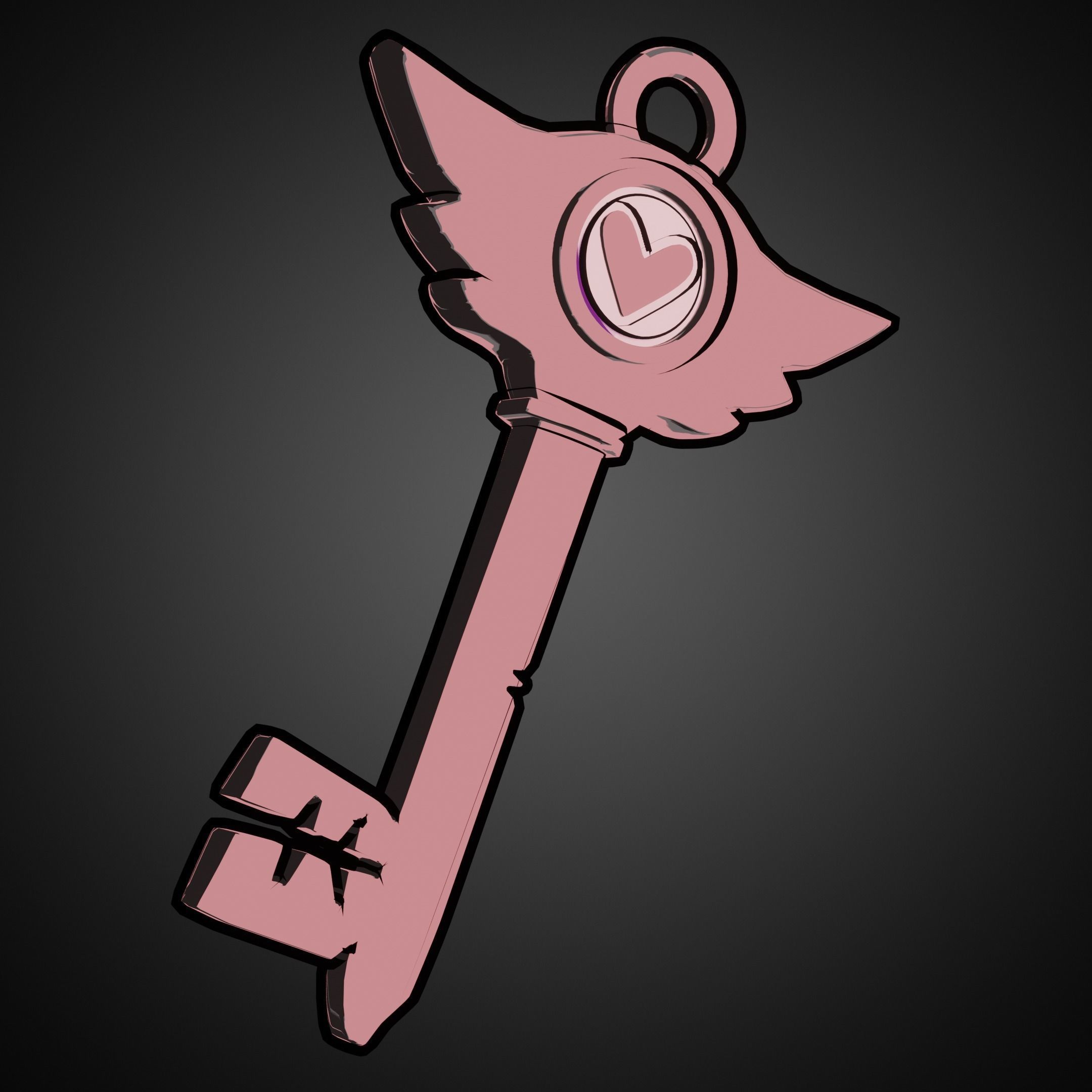 Hazbin Hotel Key for KeyChain 3D print model_5