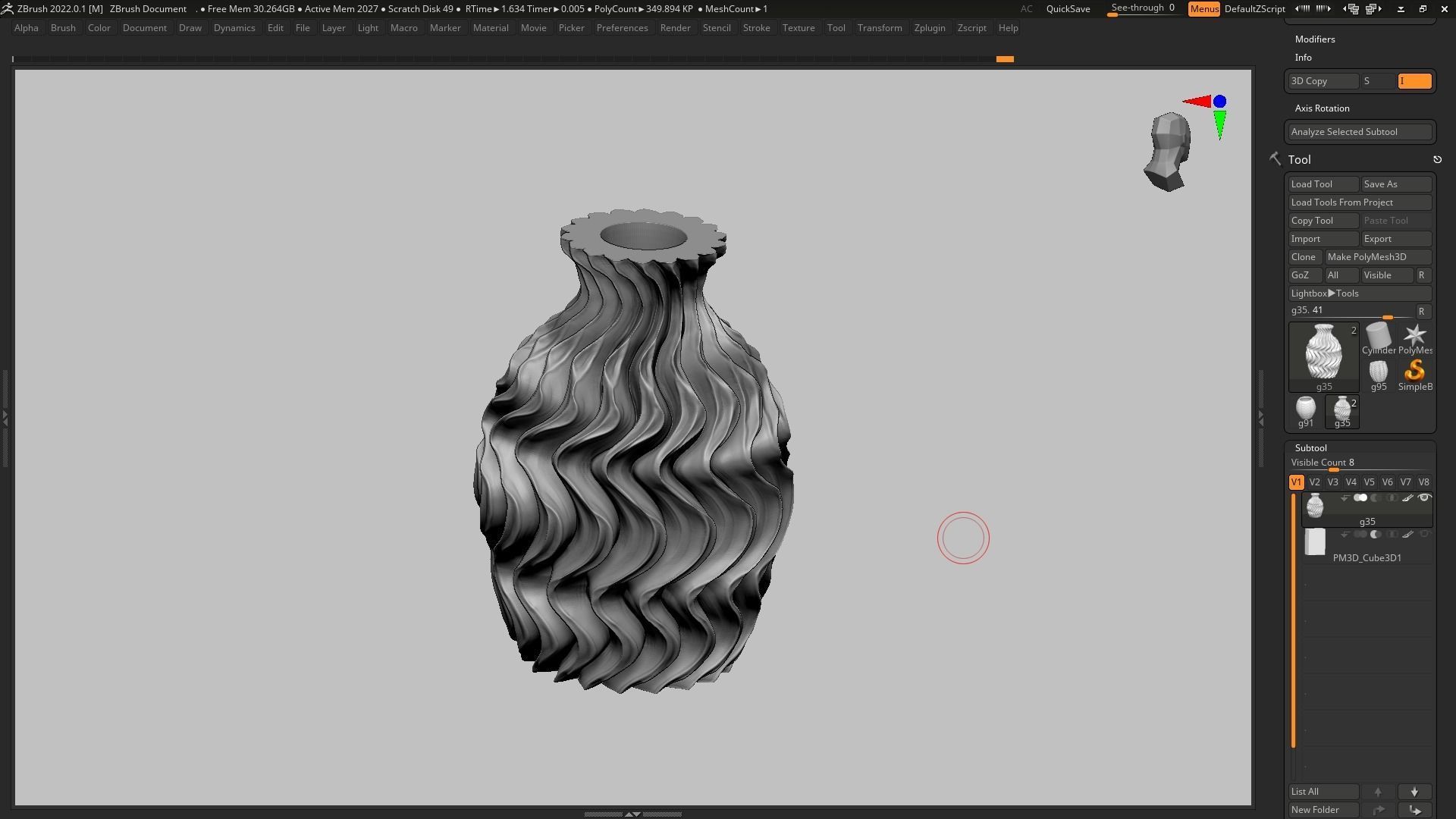 pot g35 3D print model 3D print model_6