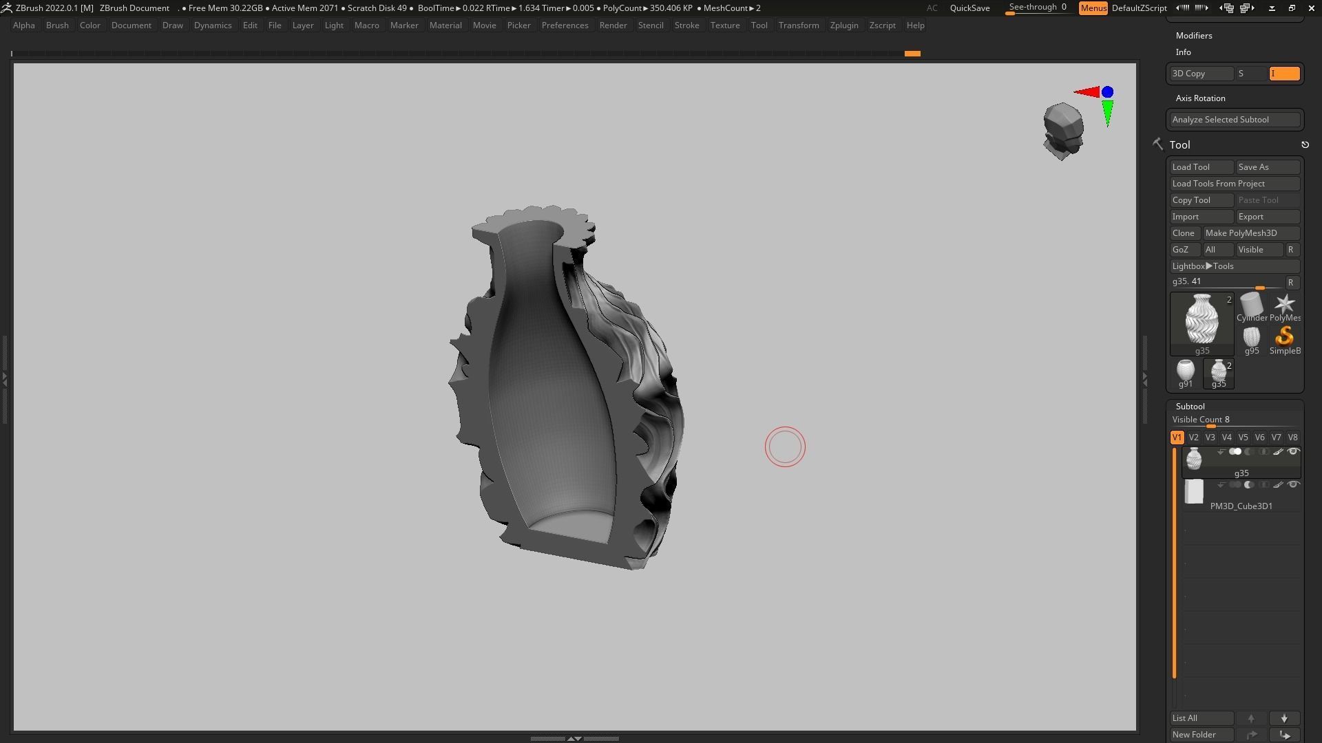 pot g35 3D print model 3D print model_14