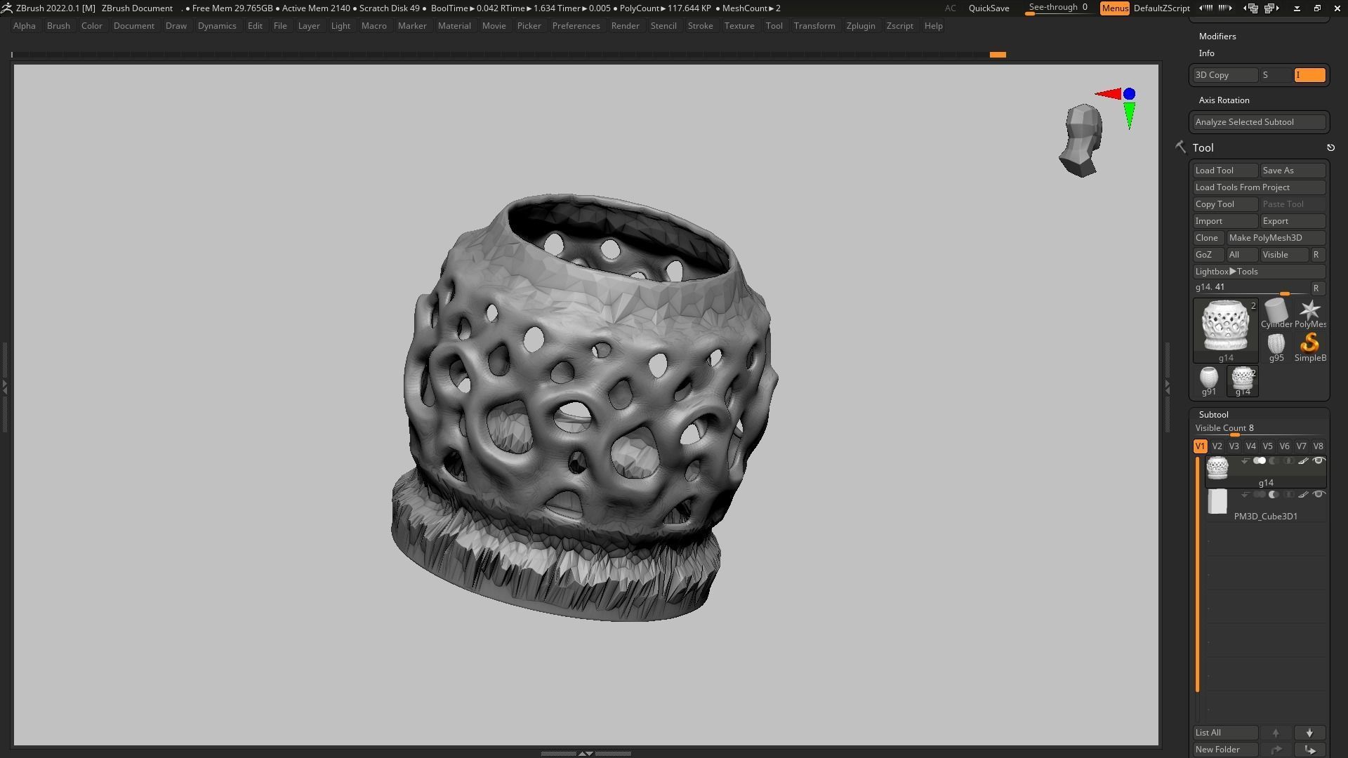 pot g14 3D print model 3D print model_4