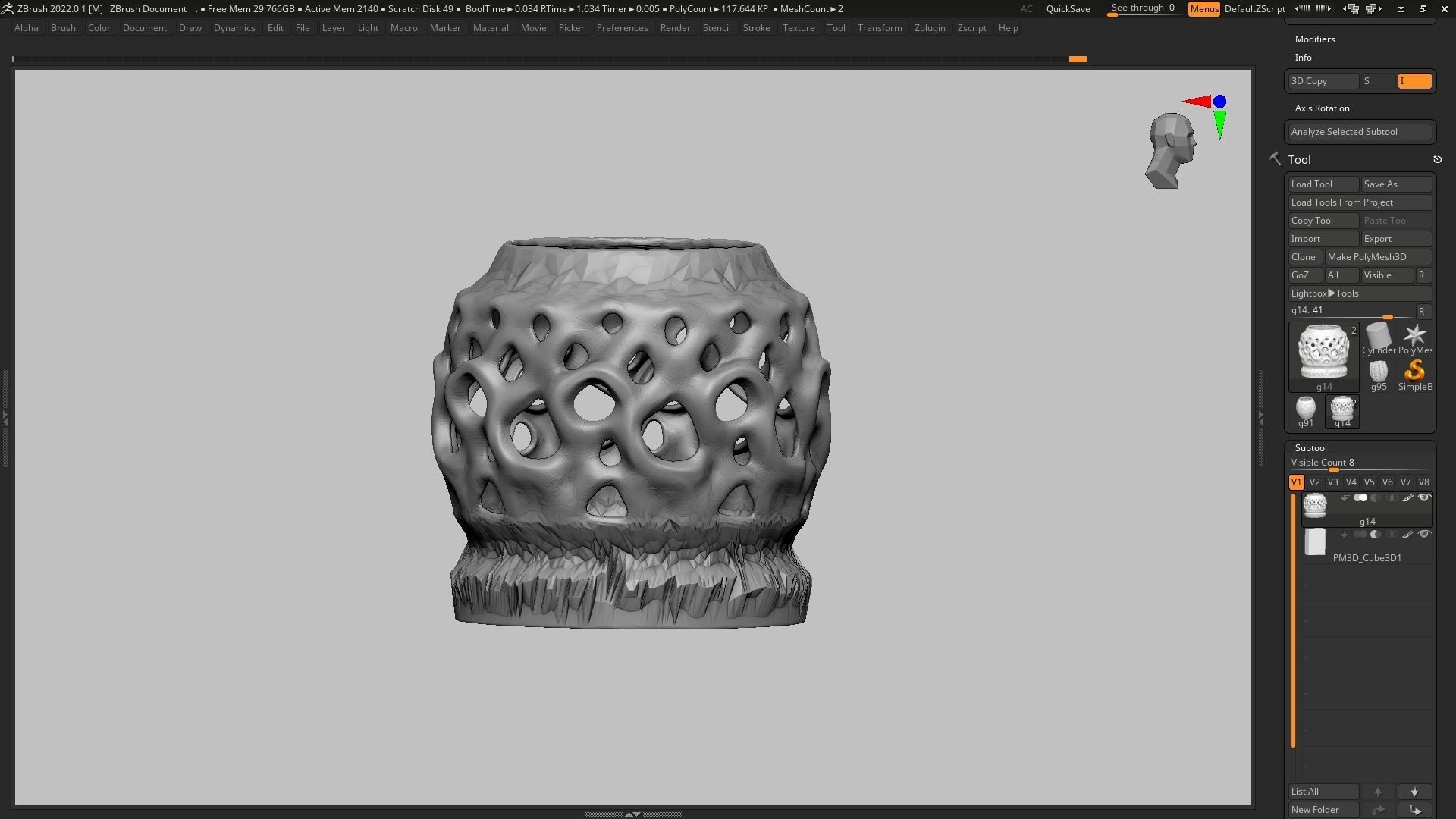 pot g14 3D print model 3D print model_5