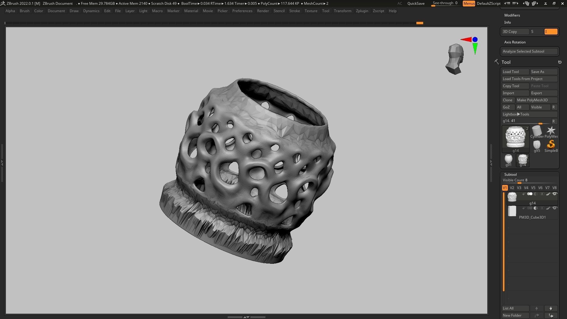 pot g14 3D print model 3D print model_9