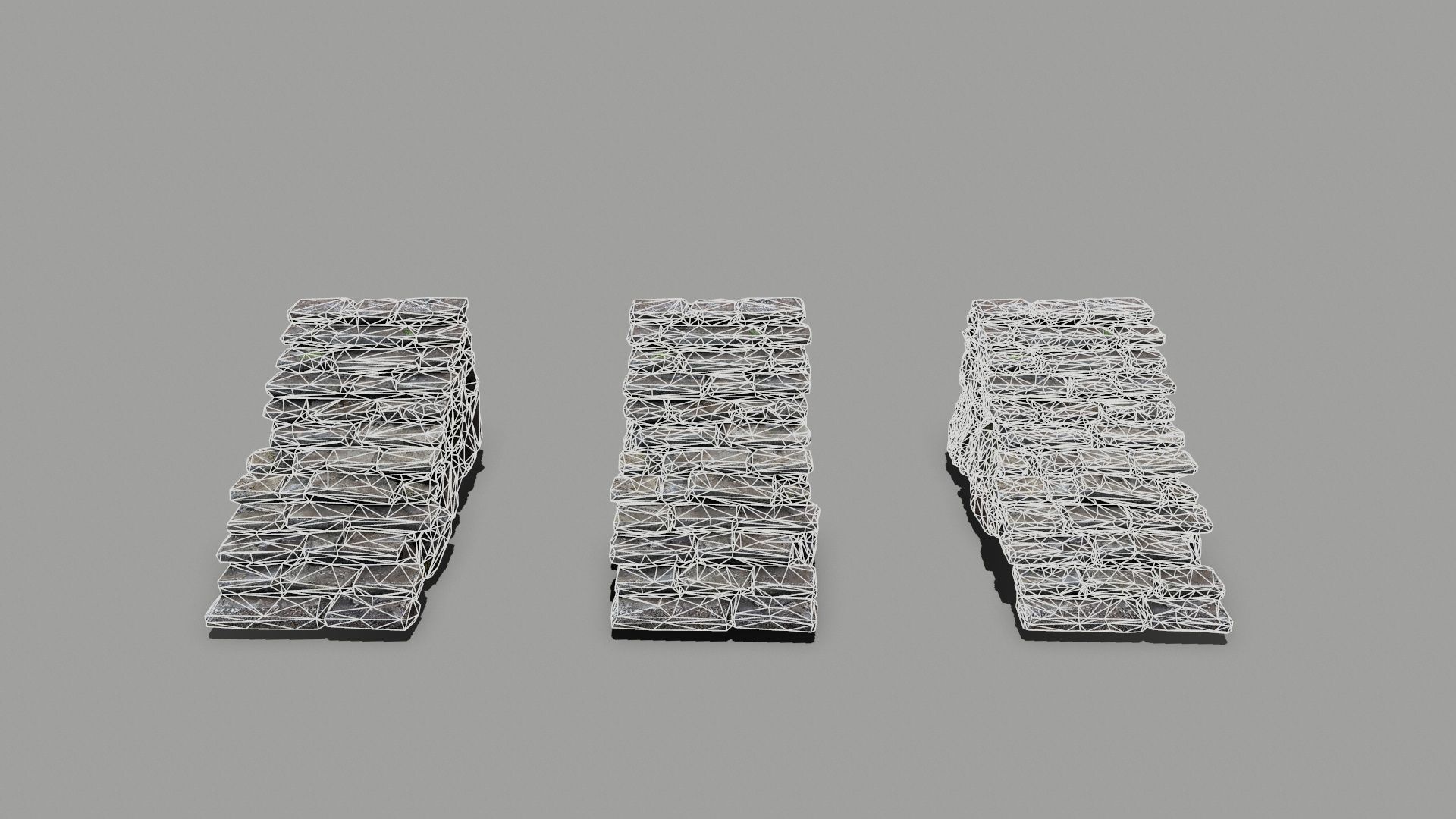 stairs Low-poly 3D model_11